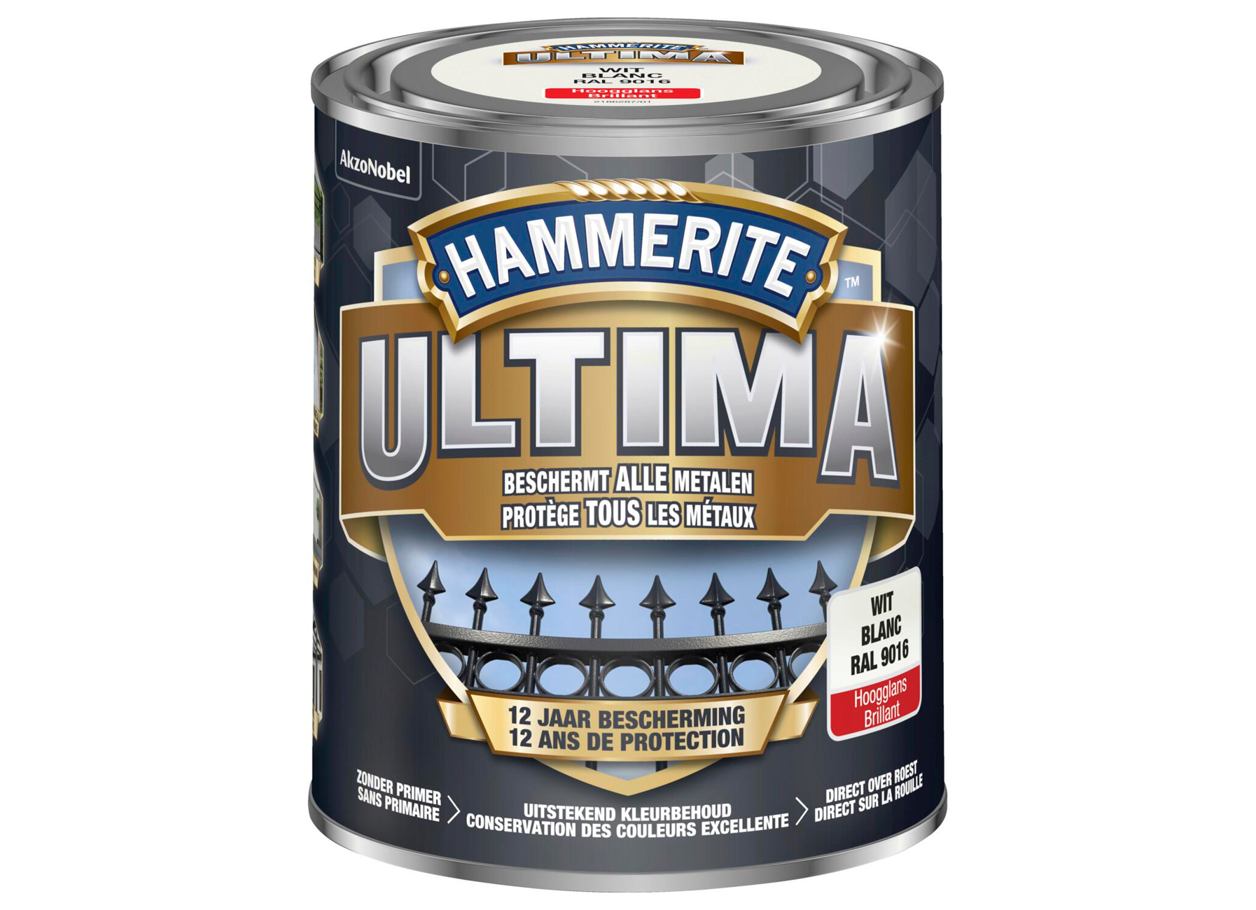 HAMMERITE ULTIMA BRILLANT BLANC RAL 9016 750ML