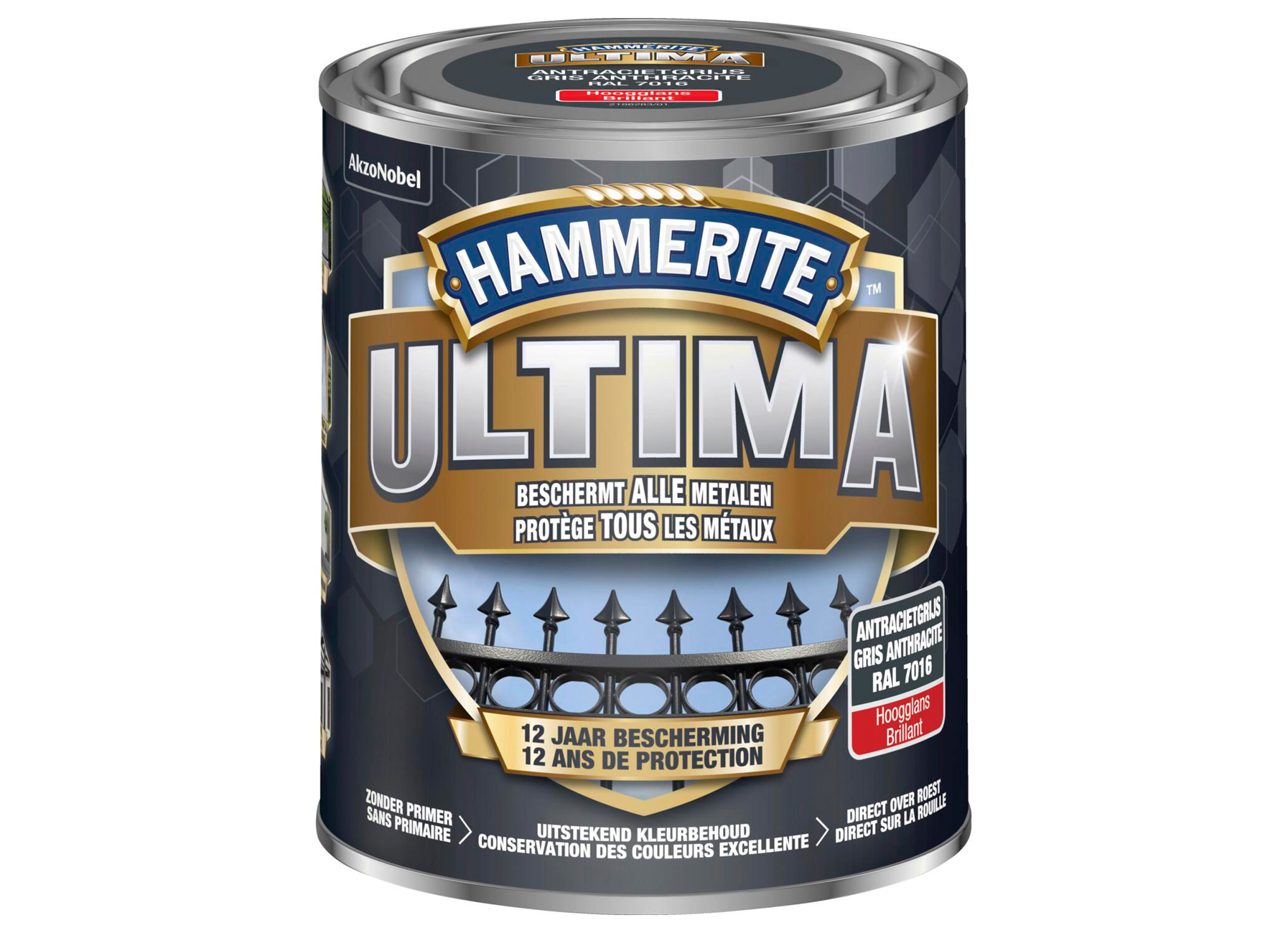 HAMMERITE ULTIMA BRILLANT GRIS ANTHRACITE RAL 7016 750ML