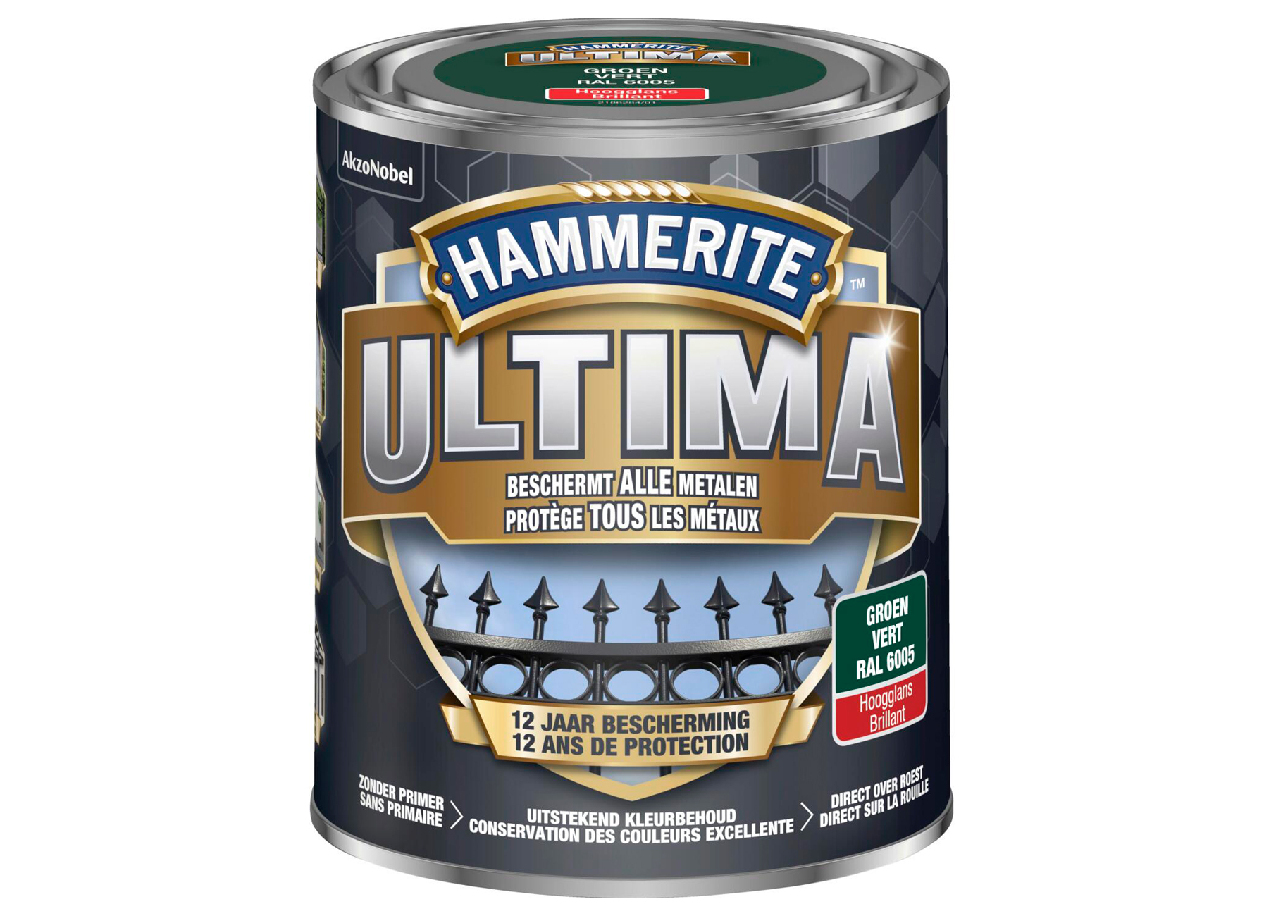 HAMMERITE ULTIMA HOOGGLANS GROEN RAL 6005 750ML