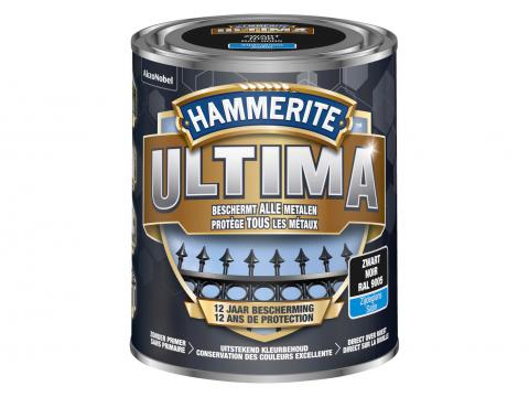 HAMMERITE ULTIMA SATIN NOIR RAL 9005 750ML