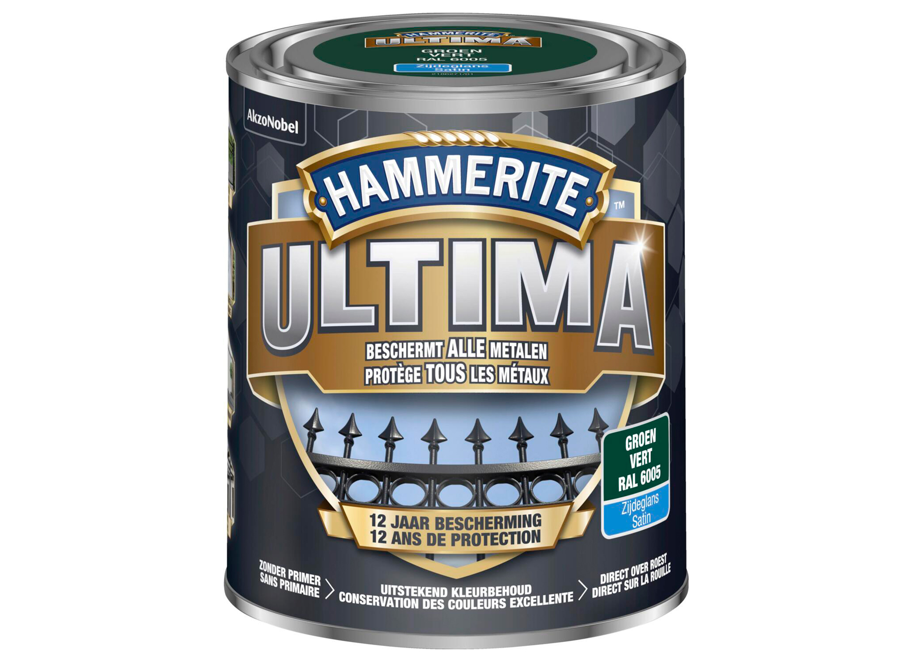 HAMMERITE ULTIMA ZIJDEGLANS GROEN RAL 6005 750ML