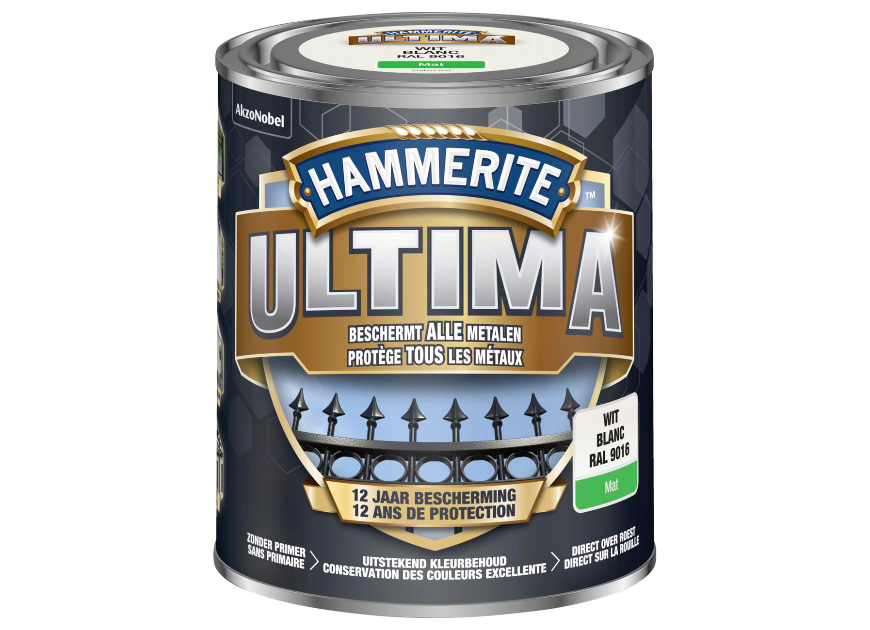 HAMMERITE ULTIMA MAT WIT RAL 9016 750ML