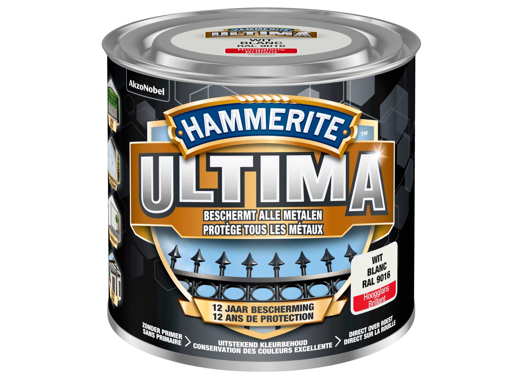 HAMMERITE ULTIMA BRILLANT BLANC RAL 9016 250ML