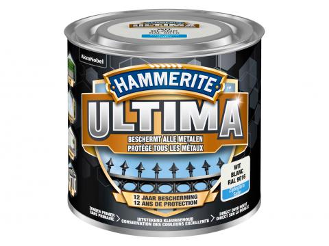 HAMMERITE ULTIMA SATIN BLANC RAL 9005 250ML