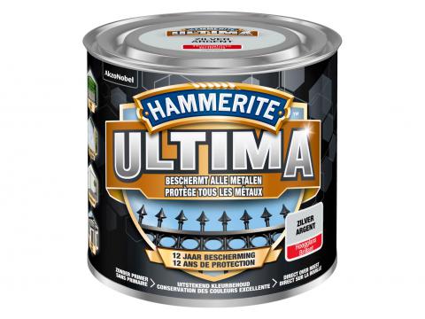 HAMMERITE ULTIMA HOOGGLANS ZILVER 250ML