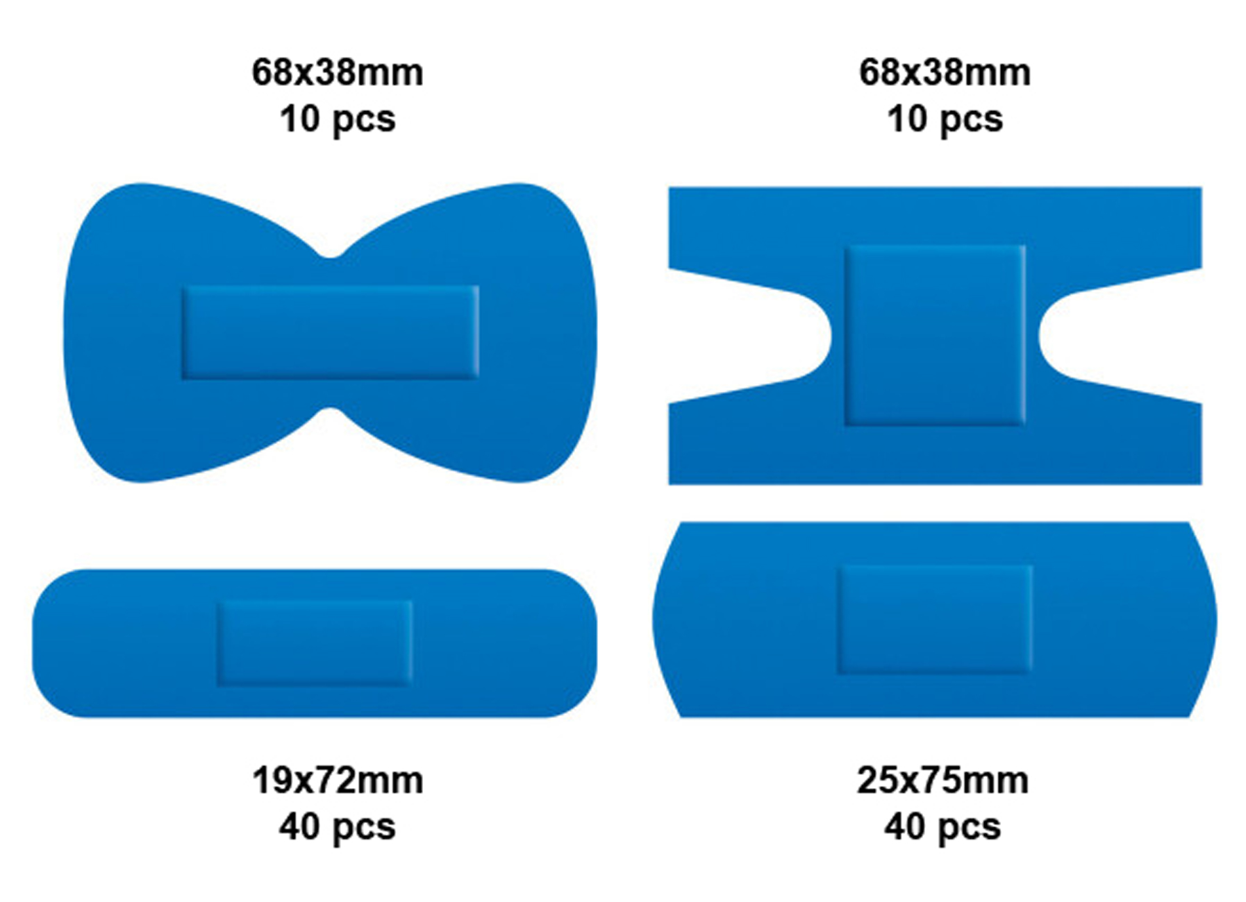 DETECTAPLAST ELASTIC ASSORTIMENT (100 STK)