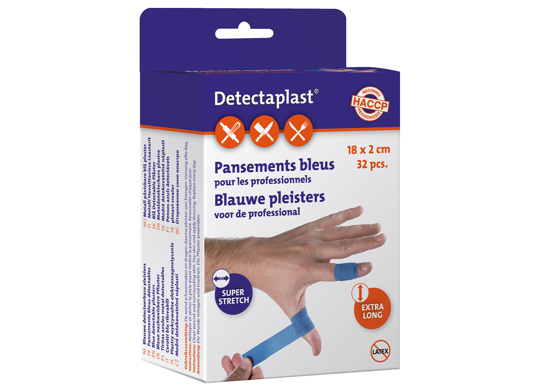 DETECTAPLAST ELASTIC 180X20MM (32 PCS)