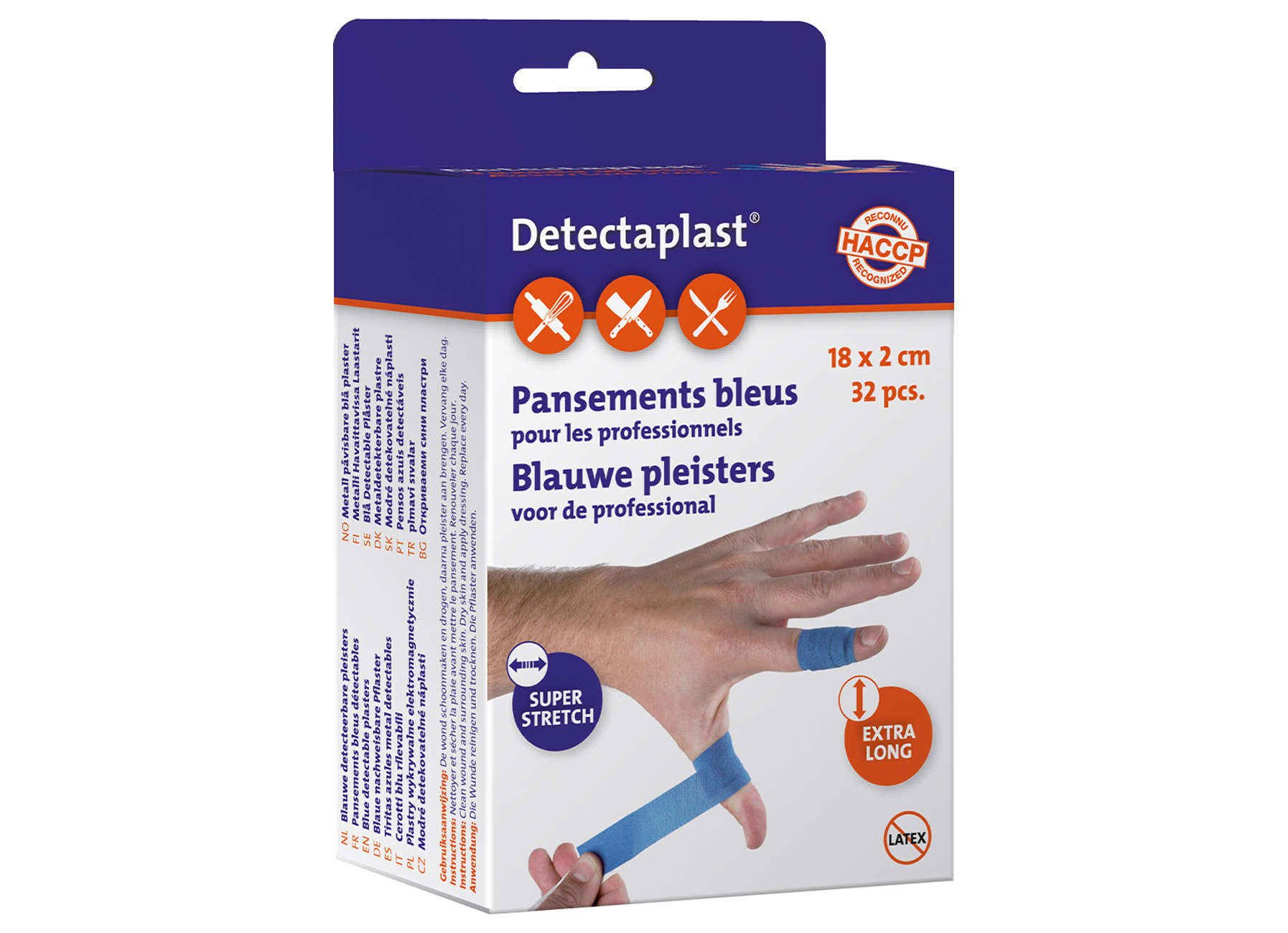 DETECTAPLAST ELASTIC 180X20MM (32 STK)