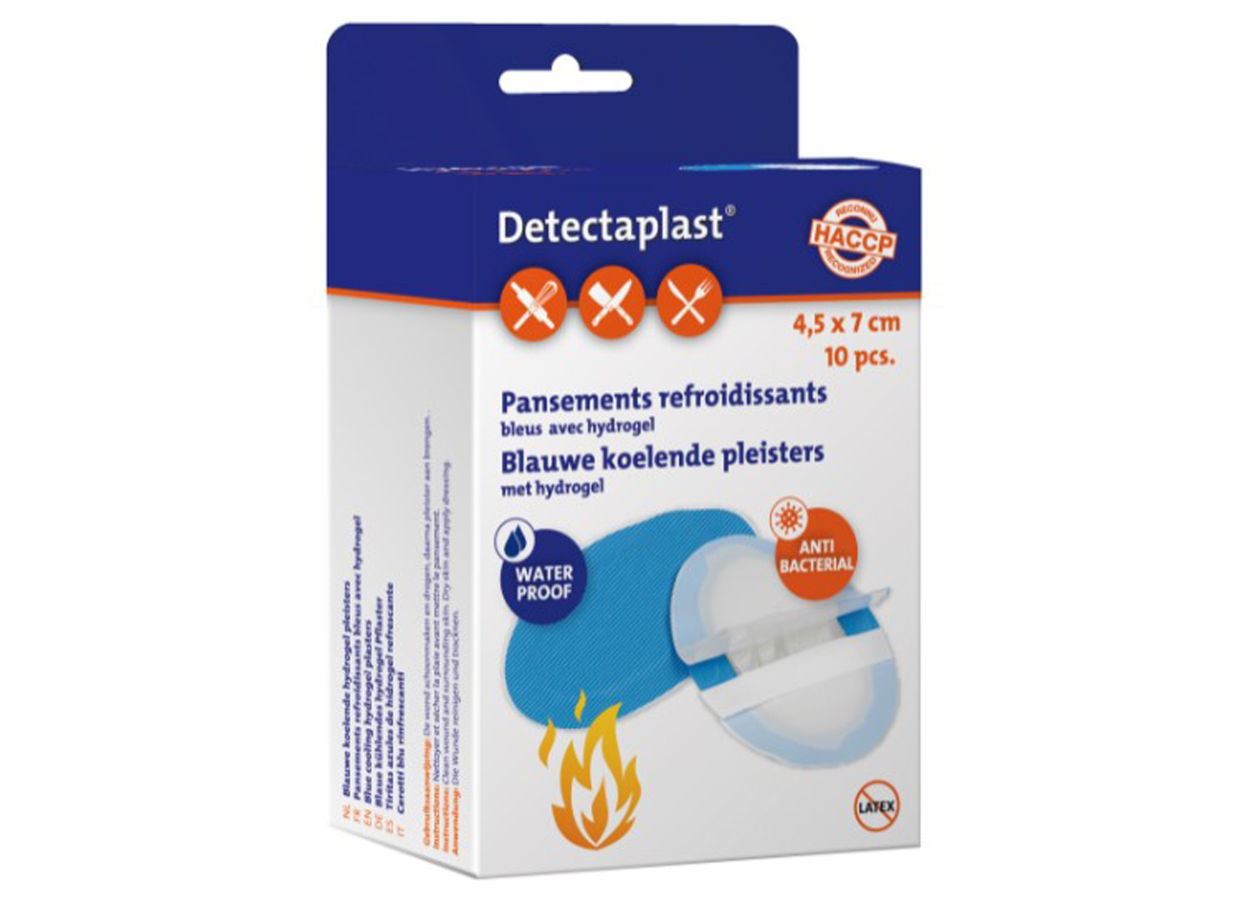 DETECTAPLAST KOELENDE PLEISTER MET HYDROGEL 45X70MM (10 STK)