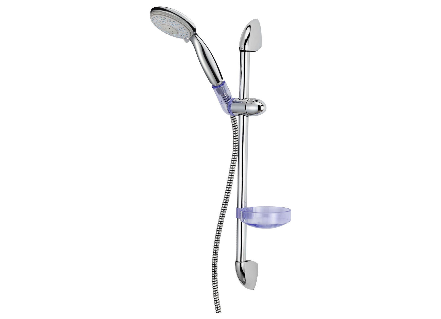 Set de Douche Hebe 5 Jets Chromé avec Porte-Savon