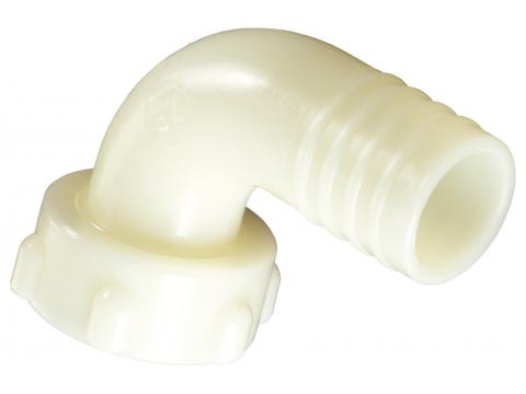 SLANGPILAAR BOCHT 90° MET MOER NYLON 1 1/2'' X 40MM