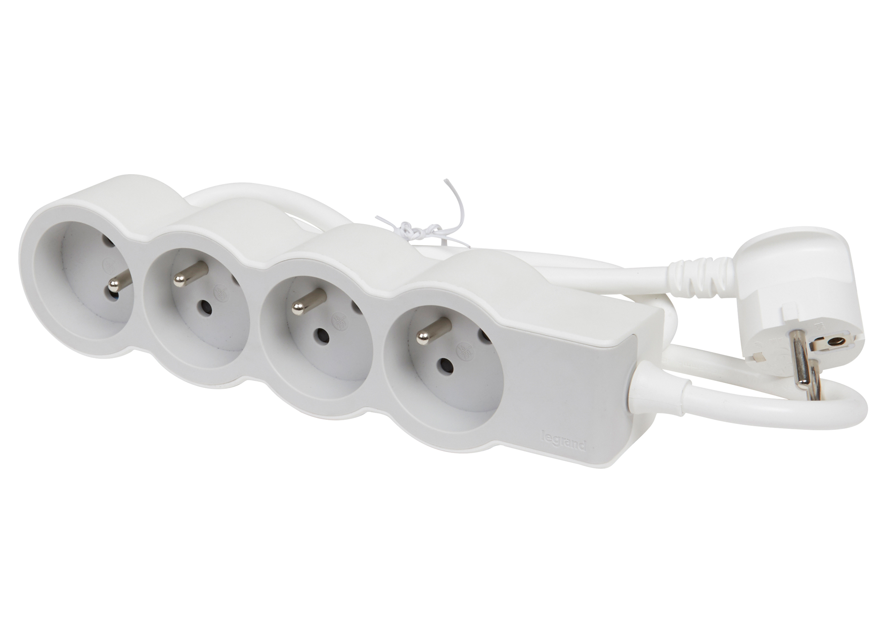 4-VOUDIG STOPCONTACT 4X2P + A - SNOER 1,5M WIT