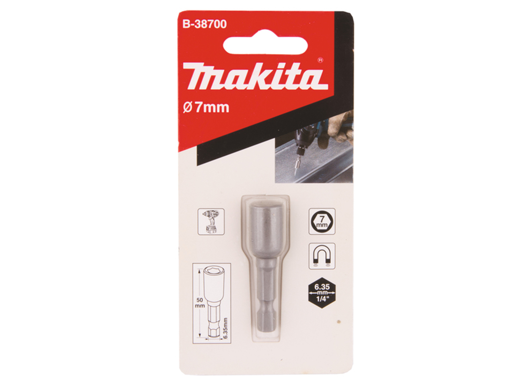 MAKITA MAGNETISCHE DOPSLEUTEL MET ZESKANT