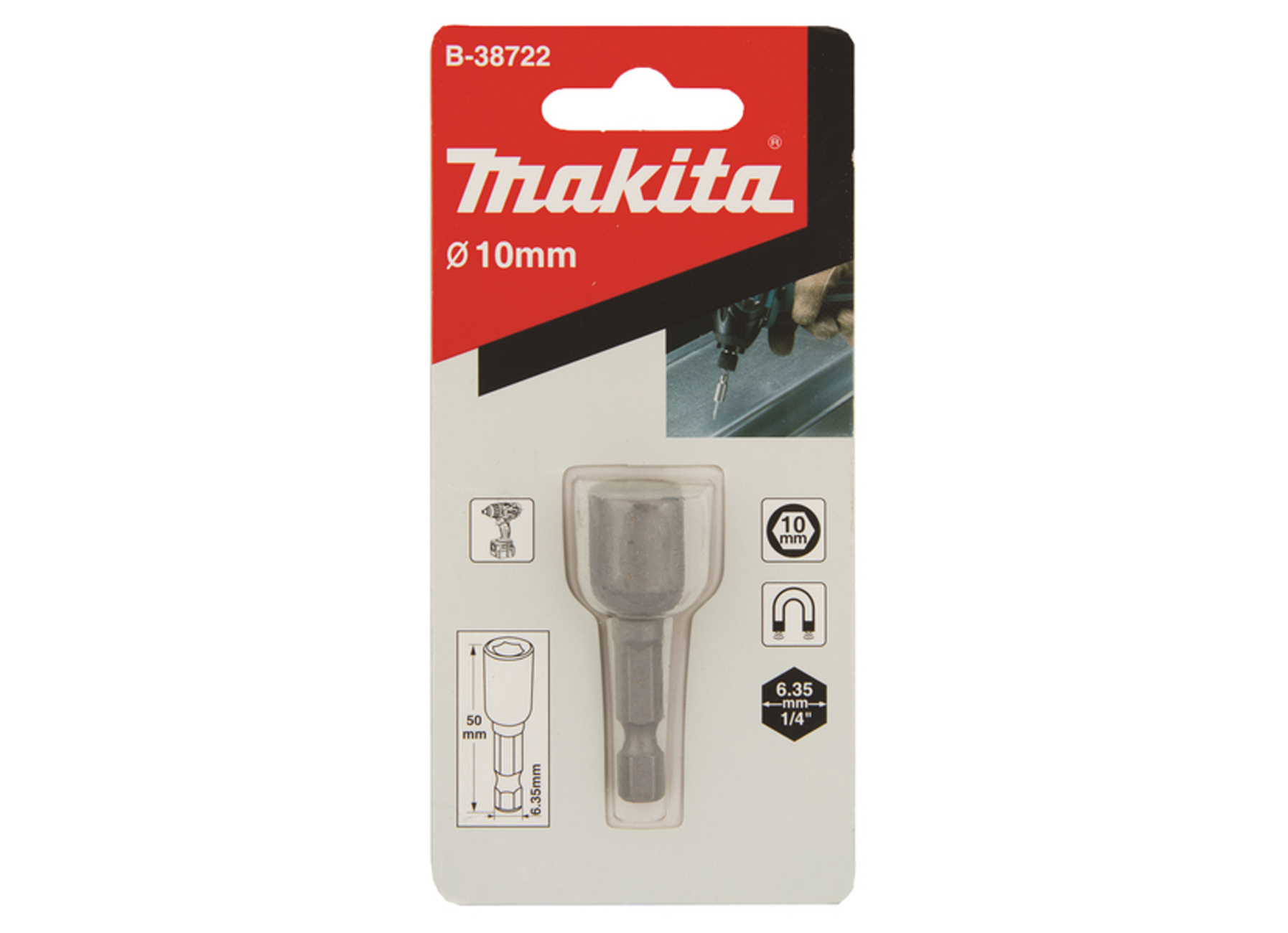 MAKITA DOUILLE MAGNETIQUE A QUEUE SIX PANS