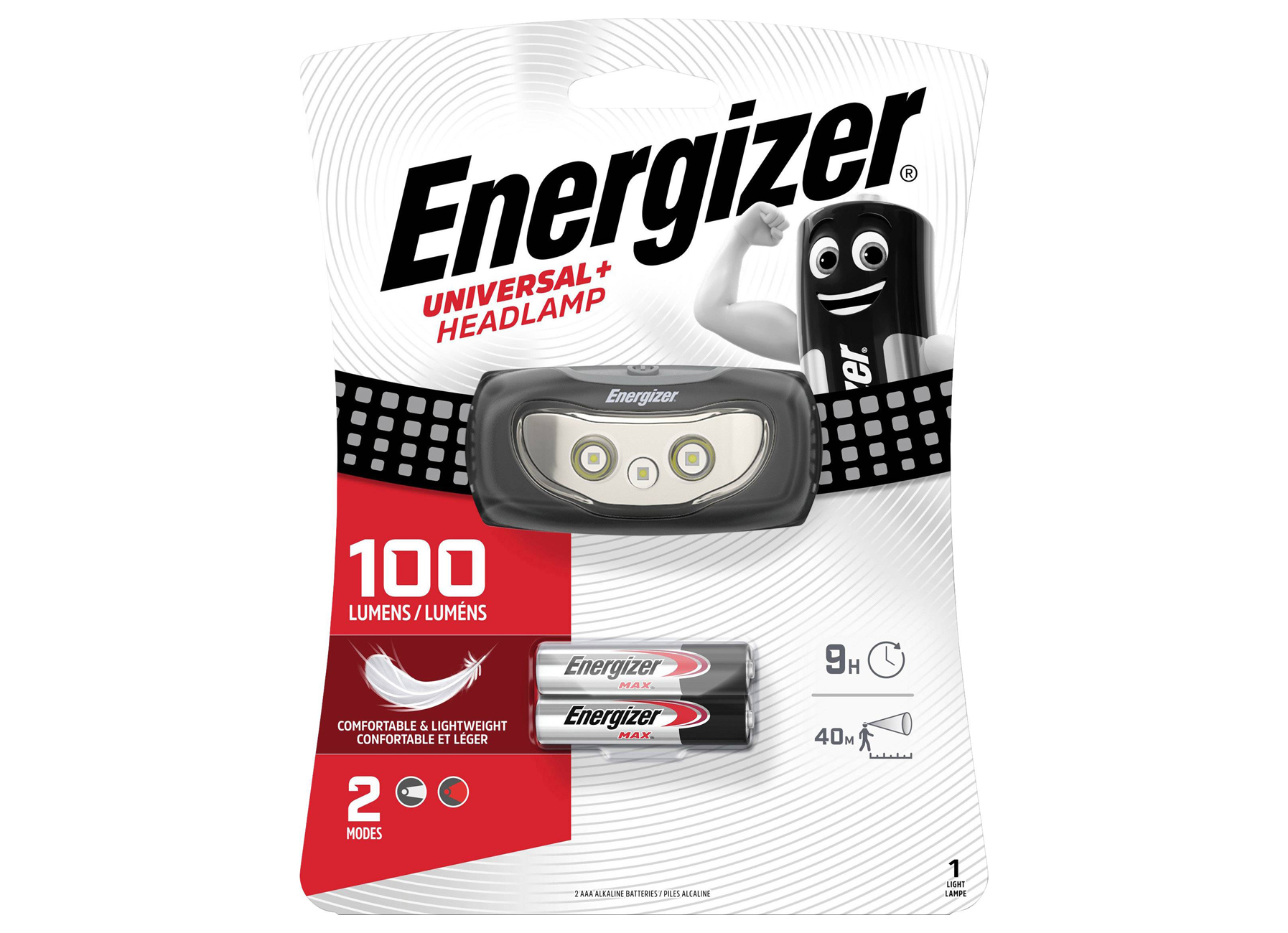 ENERGIZER LAMPE FRONTALE UNIVERSAL+ 100 LUMEN 2xAAA