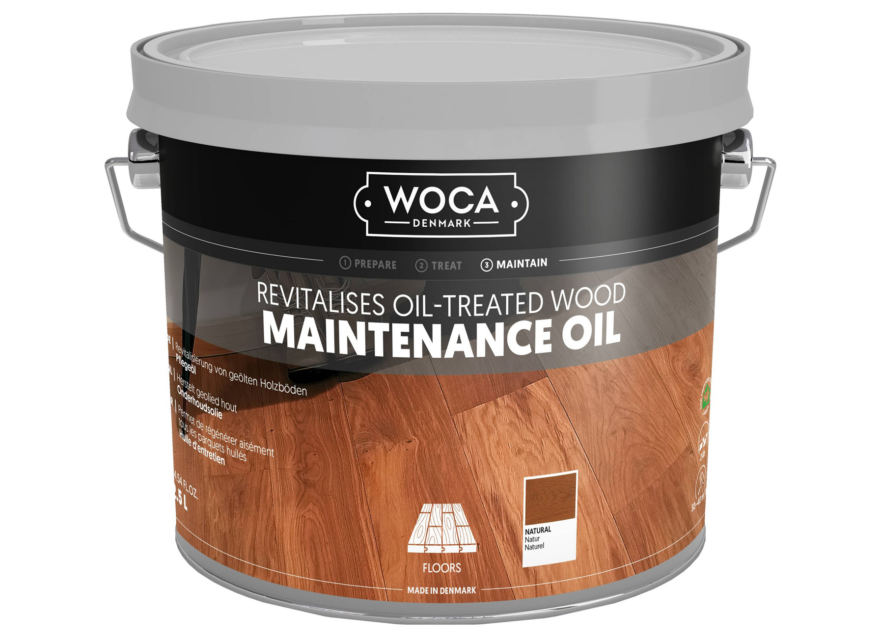 WOCA HUILE D'ENTRETIEN NATUREL 2,5L