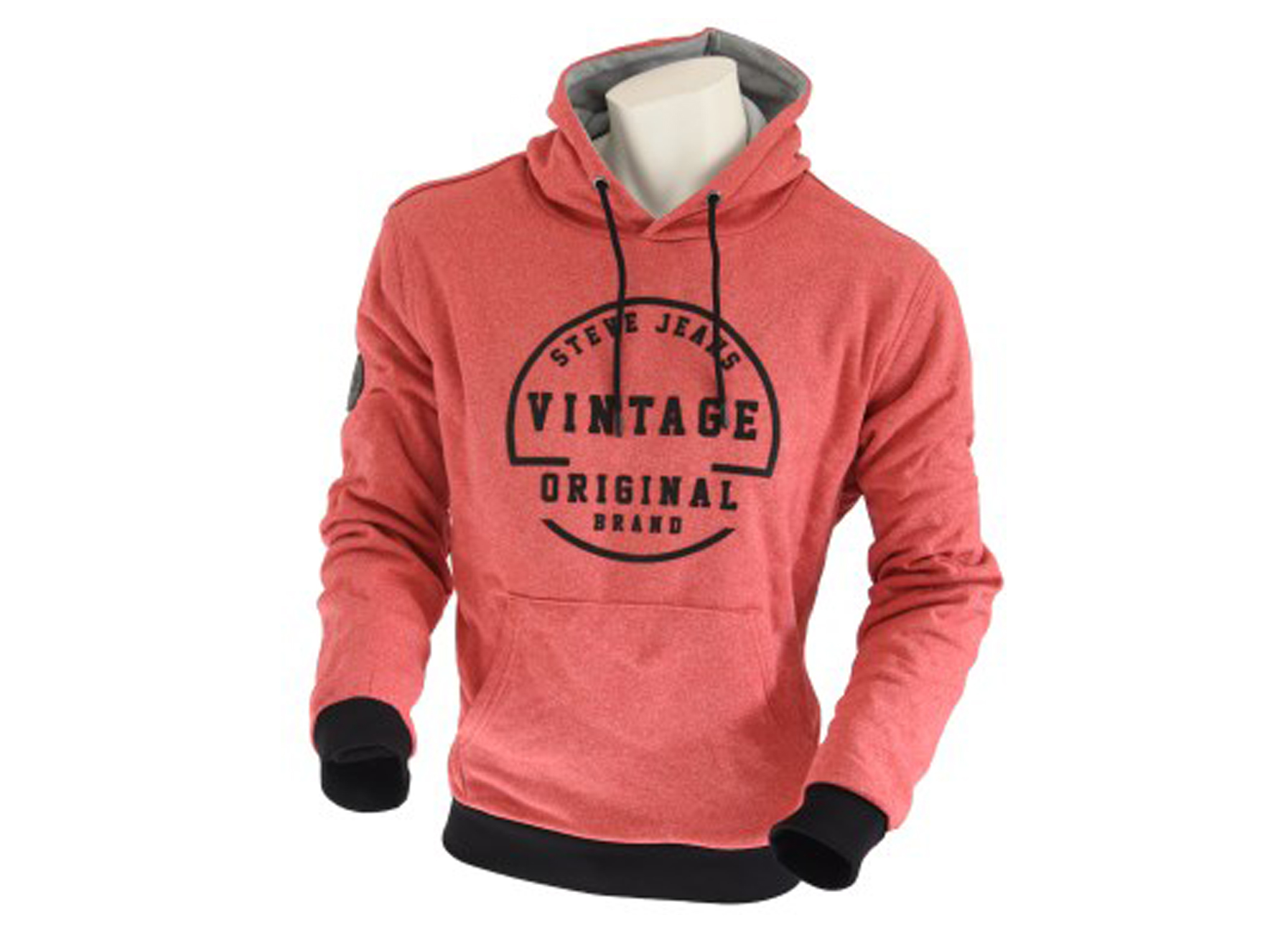 STEVEJEANS HOODIE DOUBLE FLEECE RED P02 XL