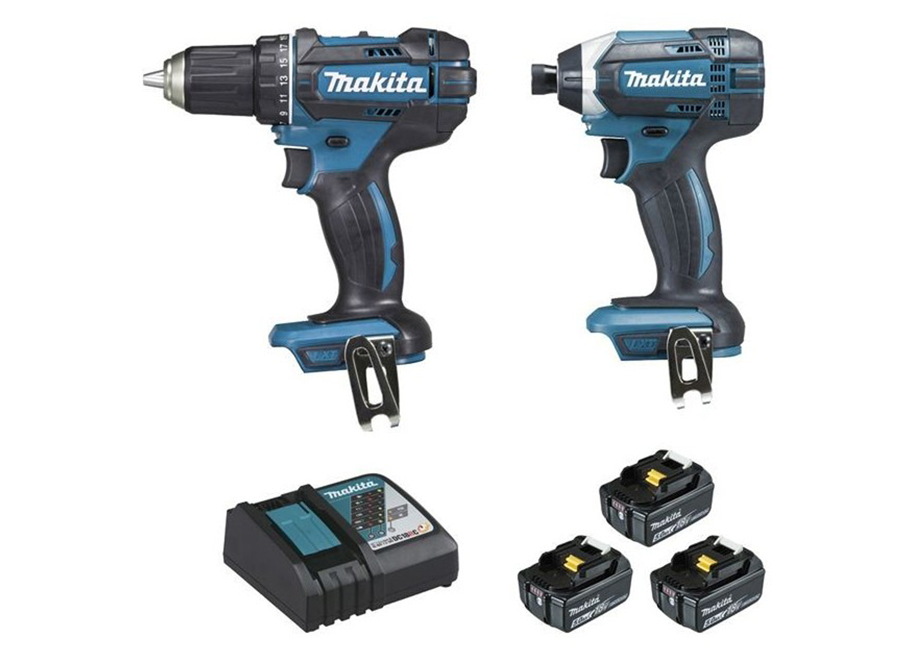 MAKITA COMBOPACK DDF485+DTD153+DC18RC+3 X BL1850B