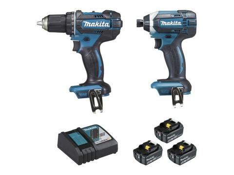 MAKITA COMBOPACK DDF485+DTD153+DC18RC+ 3 X BL1850B