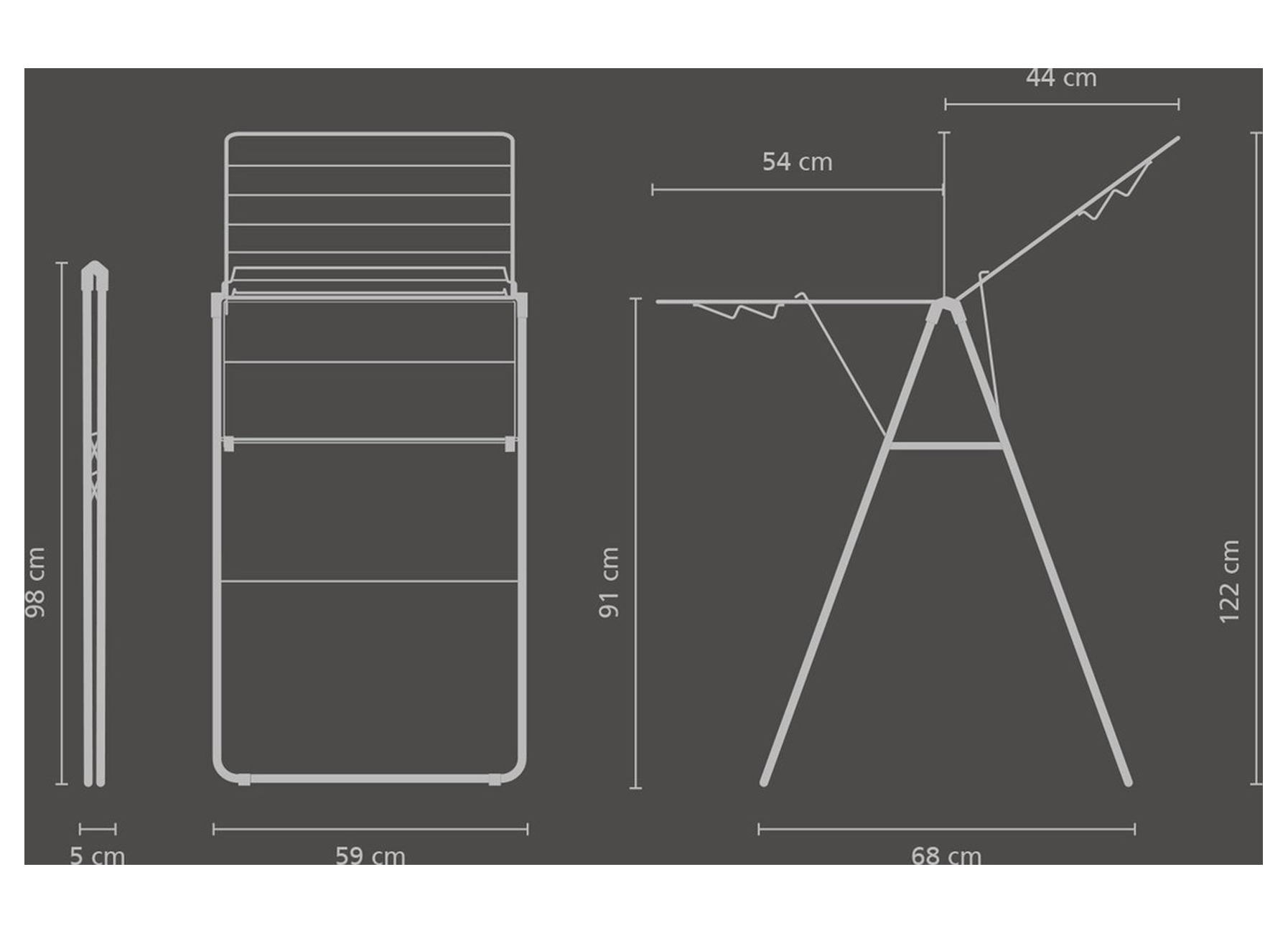 BRABANTIA HANGON SECHOIR 15M MATT BLACK