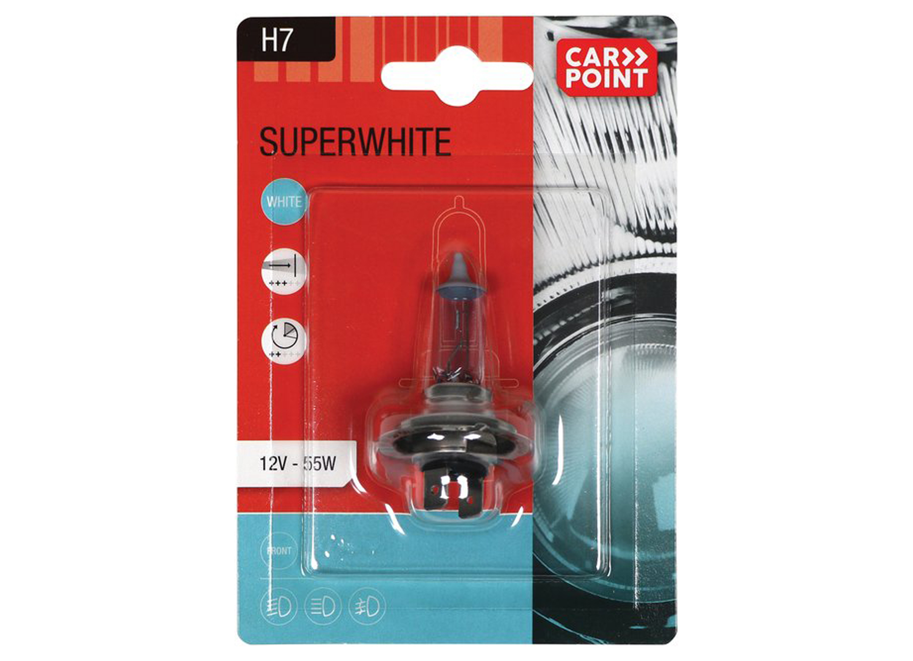 SUPERWHITE AUTOLAMP HALOGEEN H7 12V 55W