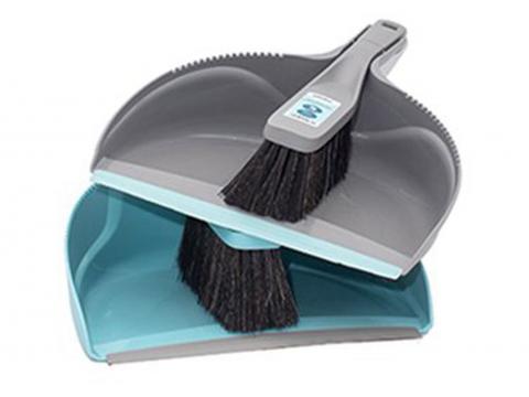 PELLE & EPOUSSETTE STYLE PLUBO BLEU/GRIS MIX POILS CHEVAUX