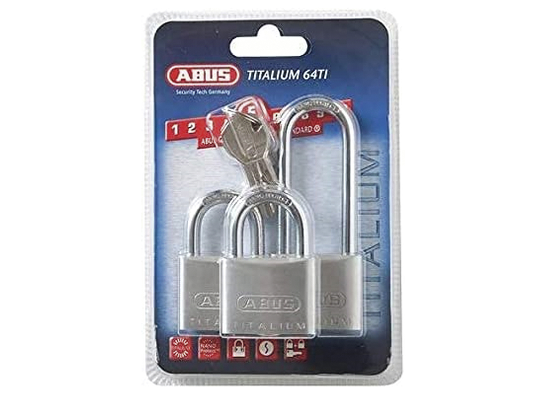 ABUS CADENAS TITALIUM 64TI/40 40MM + 64TI/40HB63 40MM ANSE 63MM