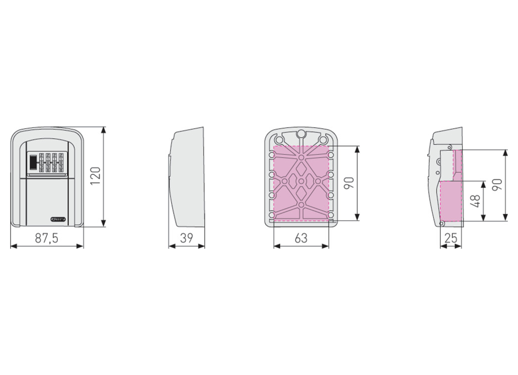 ABUS SLEUTELKAST KEY GARAGE 707 WANDMONTAGE