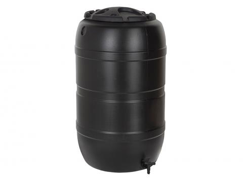 REGENTON ZWART 210 LITER + DEKSEL + KRAAN