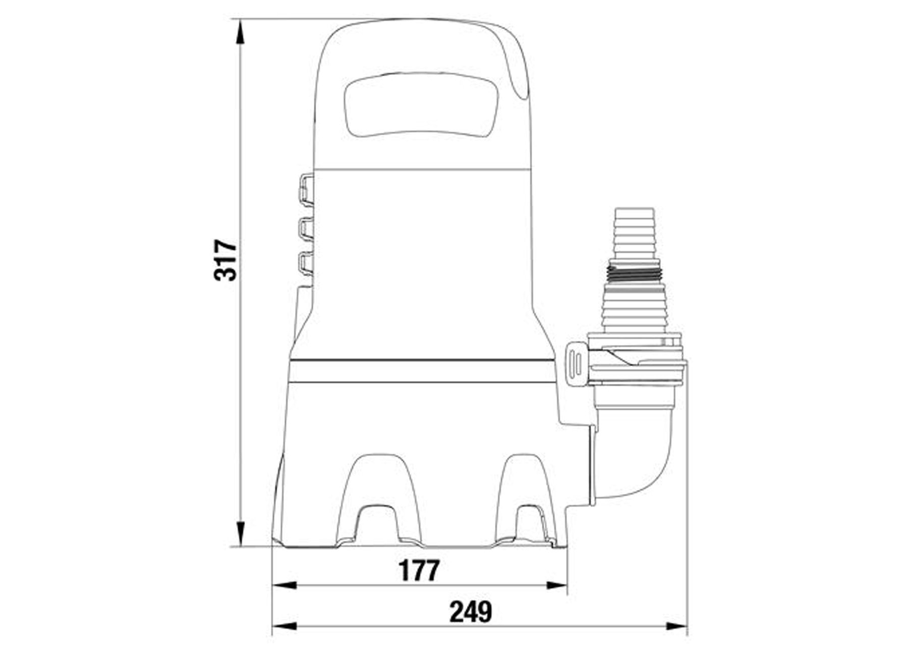 GARDENA POMPE D''EVACUATION POUR EAUX CHARGEES 9000