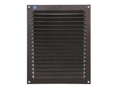RENSON SCHOEPENROOSTER RECHTHOEK ALU ZWART 200X250MM