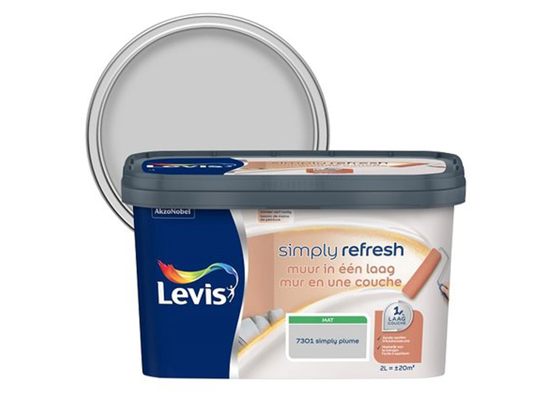 LEVIS SIMPLY REFRESH MUUR IN EEN LAAG MAT PLUME 2L