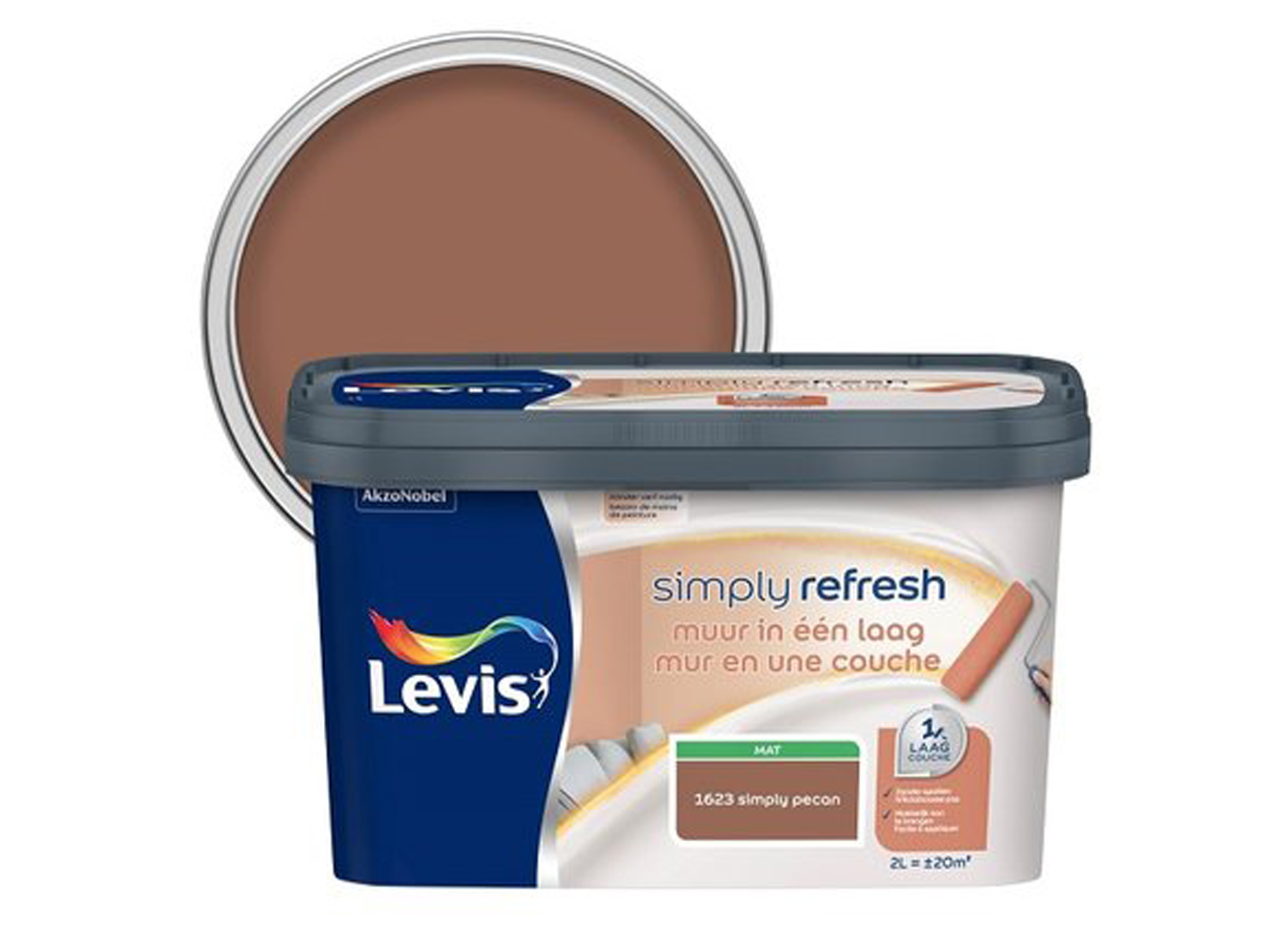 LEVIS SIMPLY REFRESH MUUR IN EEN LAAG MAT PECAN 2L