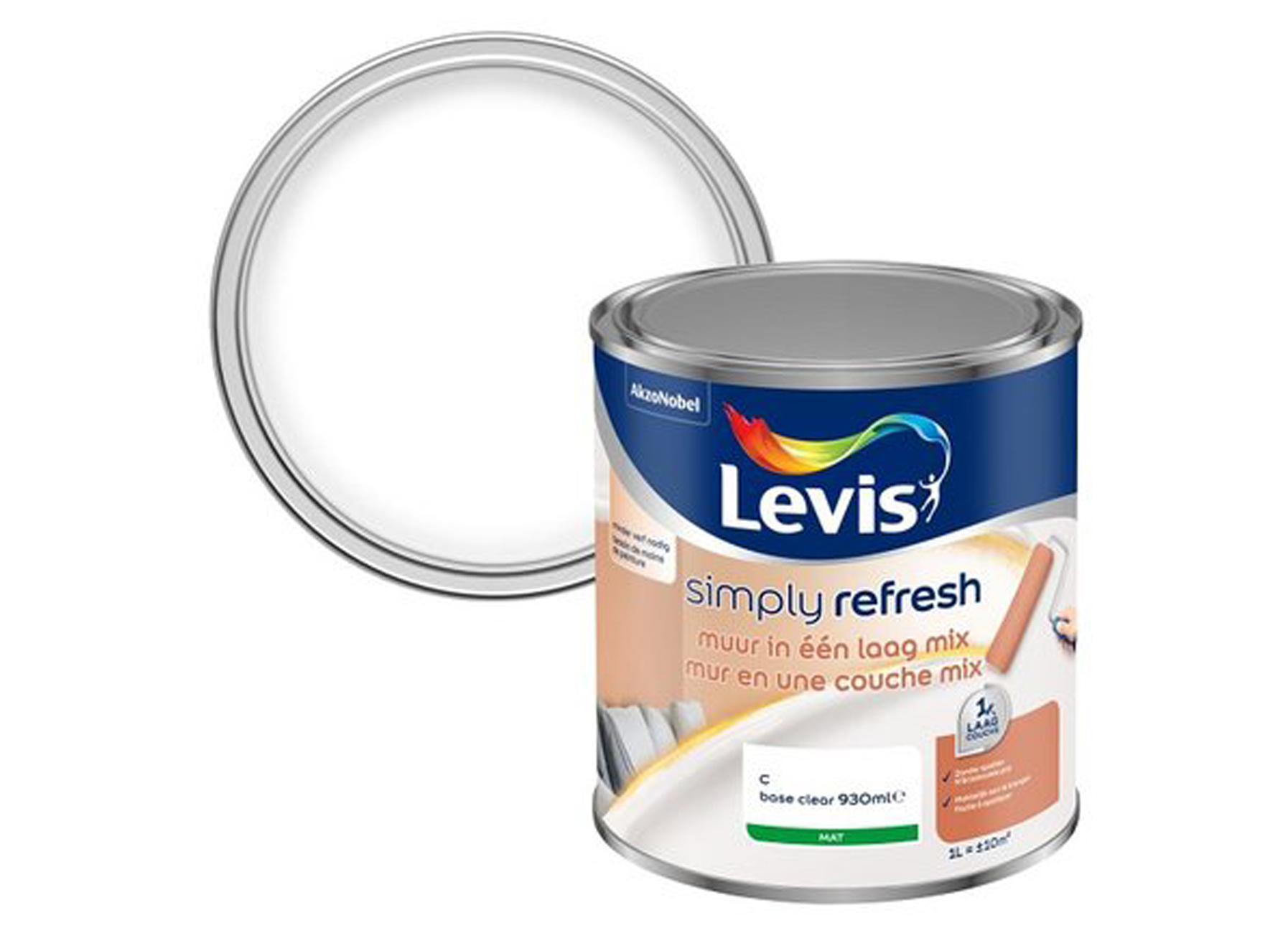 LEVIS SIMPLY REFRESH MUUR IN EEN LAAG MIX CLEAR 1L