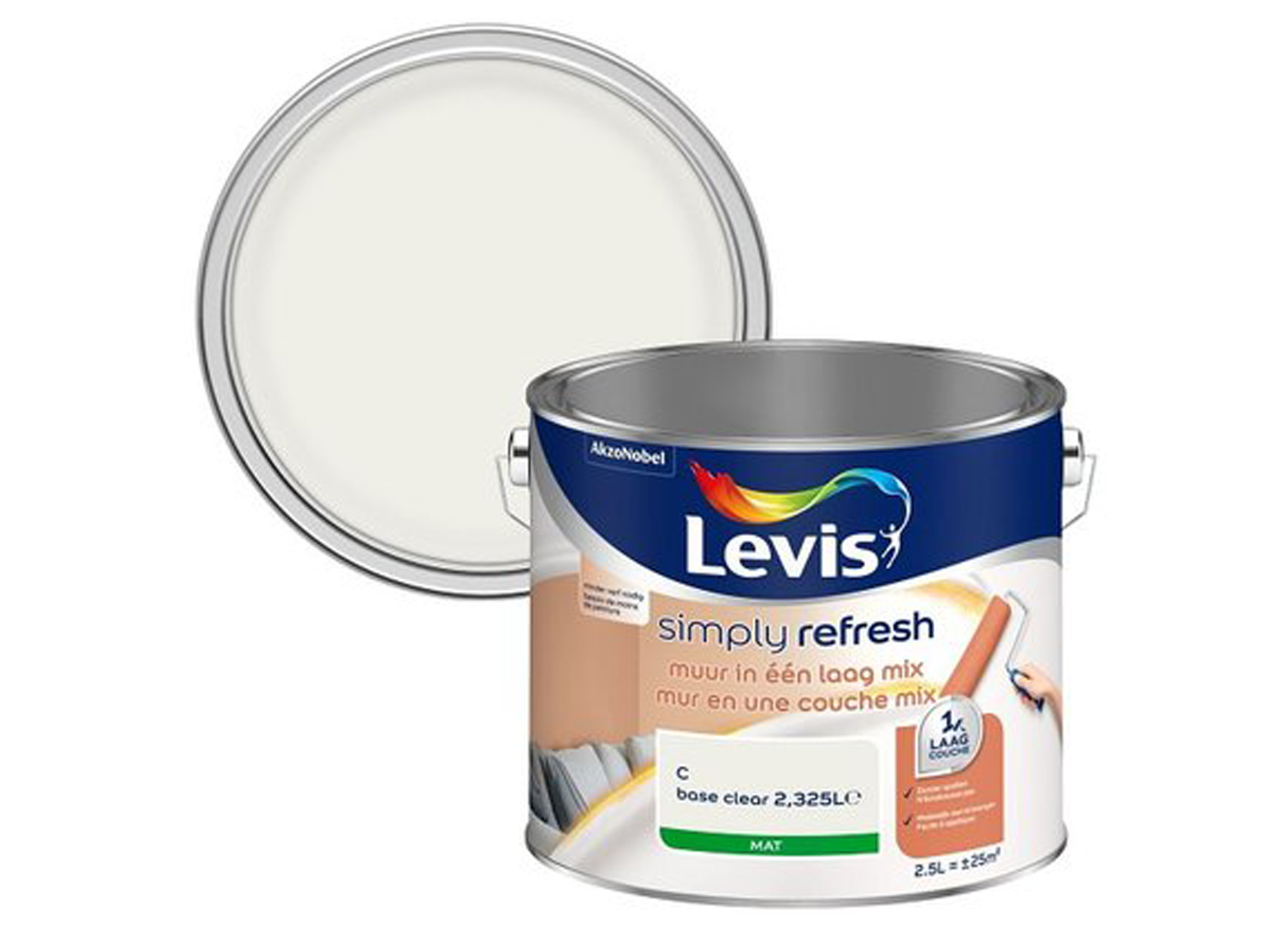 LEVIS SIMPLY REFRESH MUURVERF IN EEN LAAG MIX