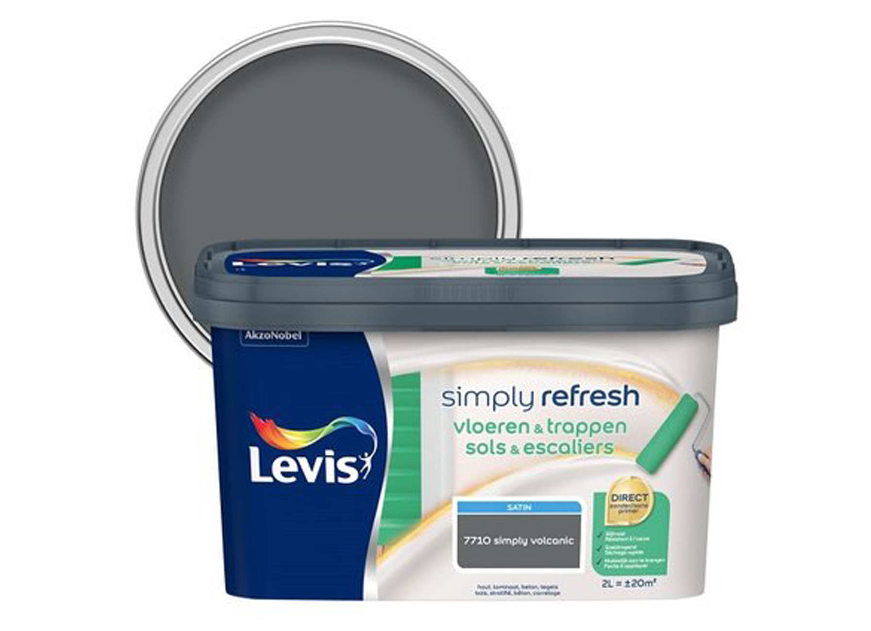 LEVIS SIMPLY REFRESH SOLS & ESCALIERS SATIN VOLCANIC 2L