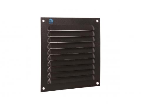 RENSON SCHOEPENROOSTER RECHTHOEK ALU ZWART 150X150MM