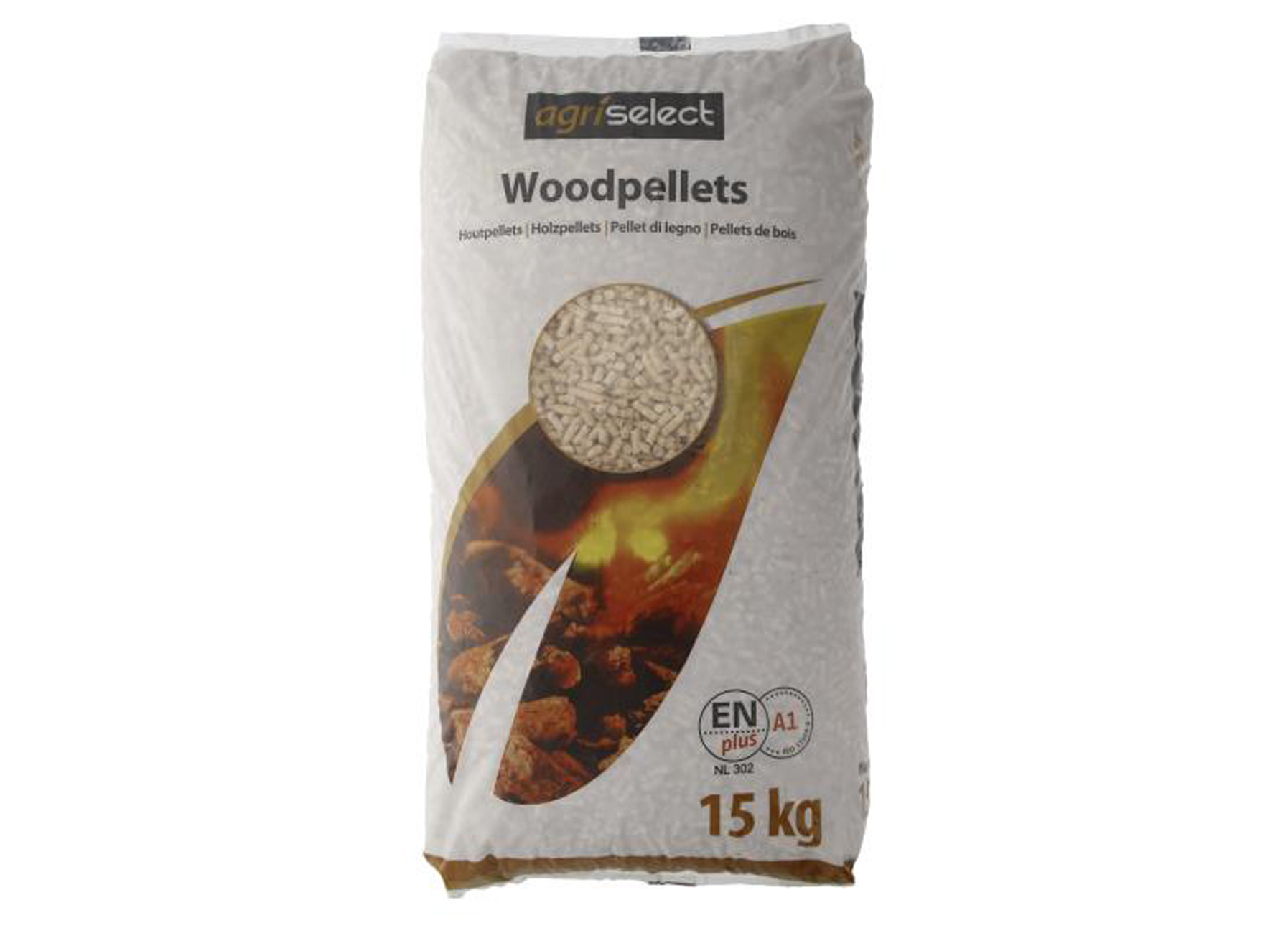 HOUTPELLETS DIN+ EN+A1 MIX NAALD- EN LOOFHOUT 15KG