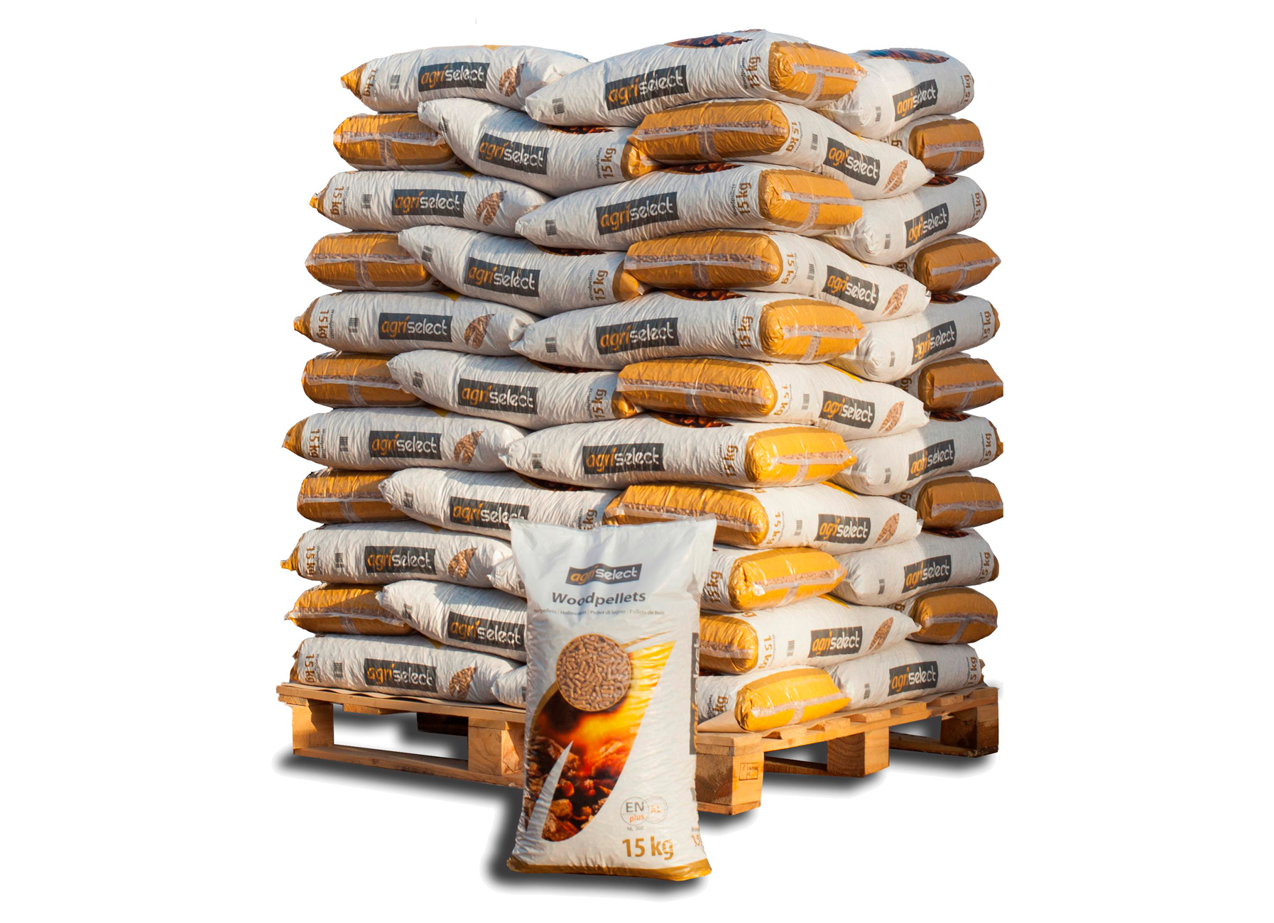 HOUTPELLETS DIN+ EN+A1 MIX NAALD- EN LOOFHOUT 15KG