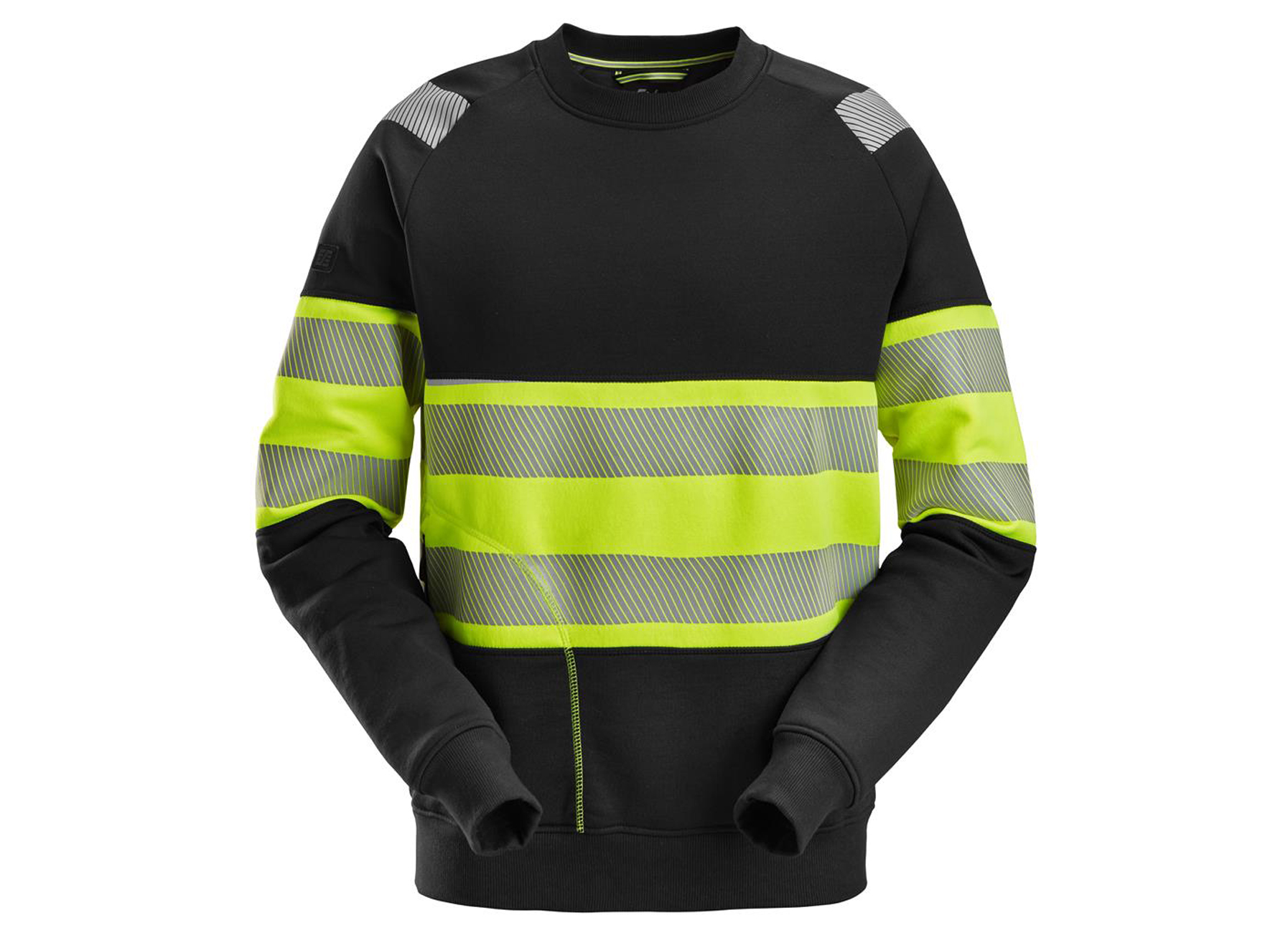 SNICKERS HIGH-VIS KLASSE 1 SWEATSHIRT ZWART M