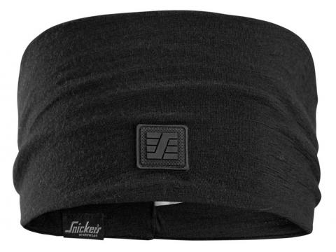 SNICKERS MERINO WOL HOOFDBAND ZWART ONE-SIZE