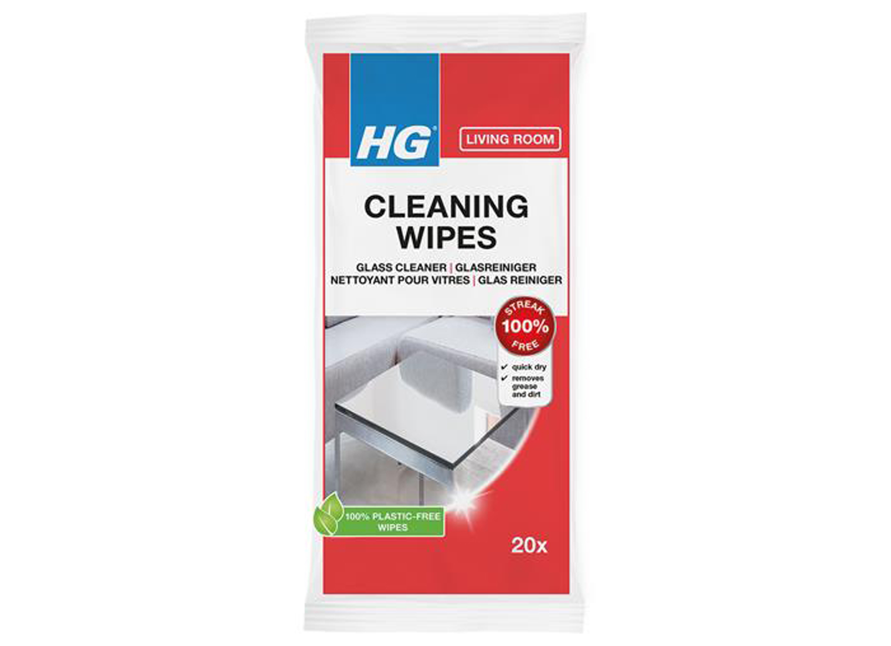 HG CLEANING WIPES GLAS REINIGER 20ST