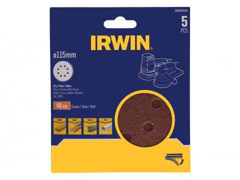IRWIN SCHUURSCHIJVEN Ø115MM MET KLITTENBAND K40
