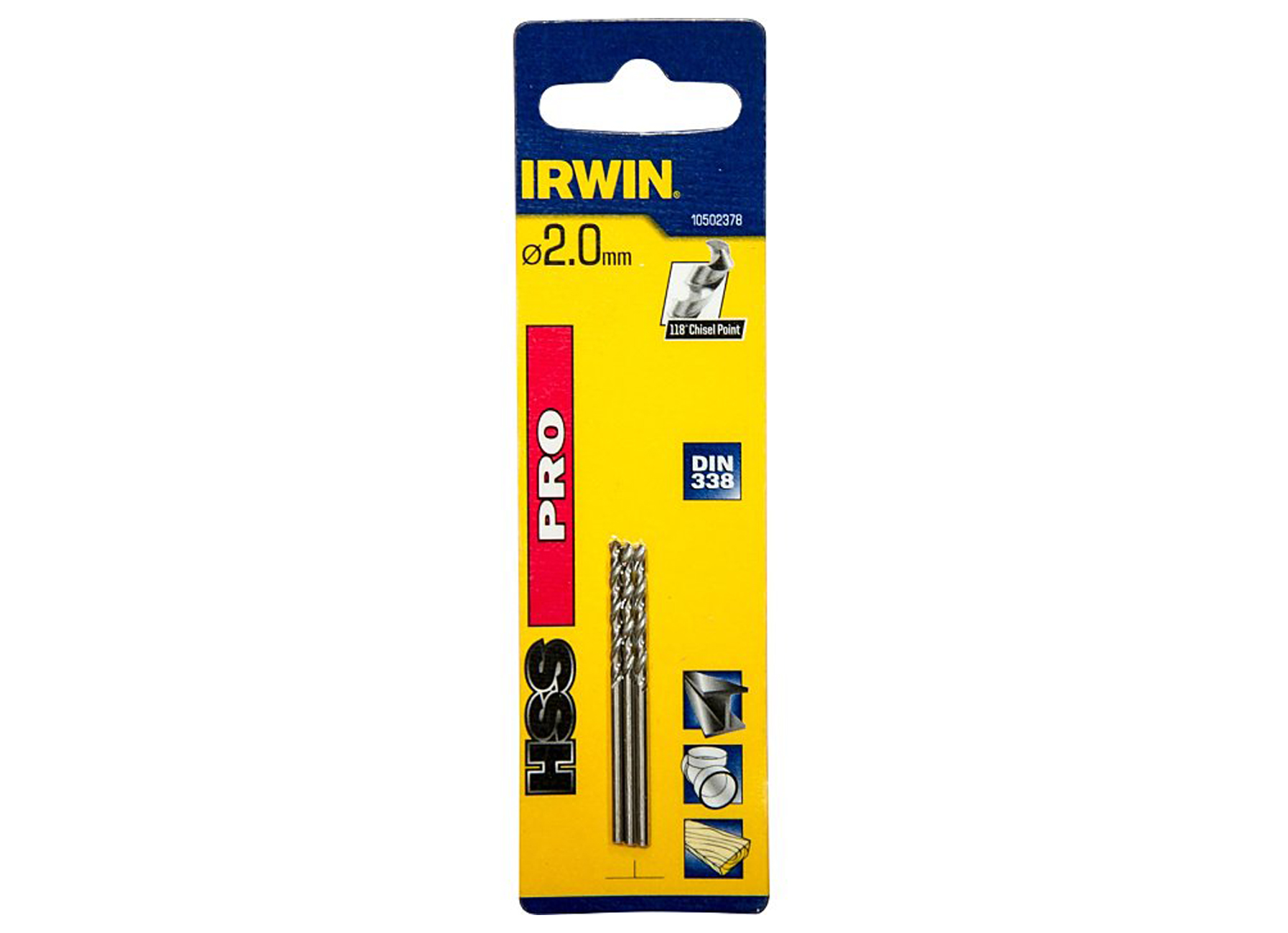 IRWIN HSS PRO METAALBOOR 2.0MM