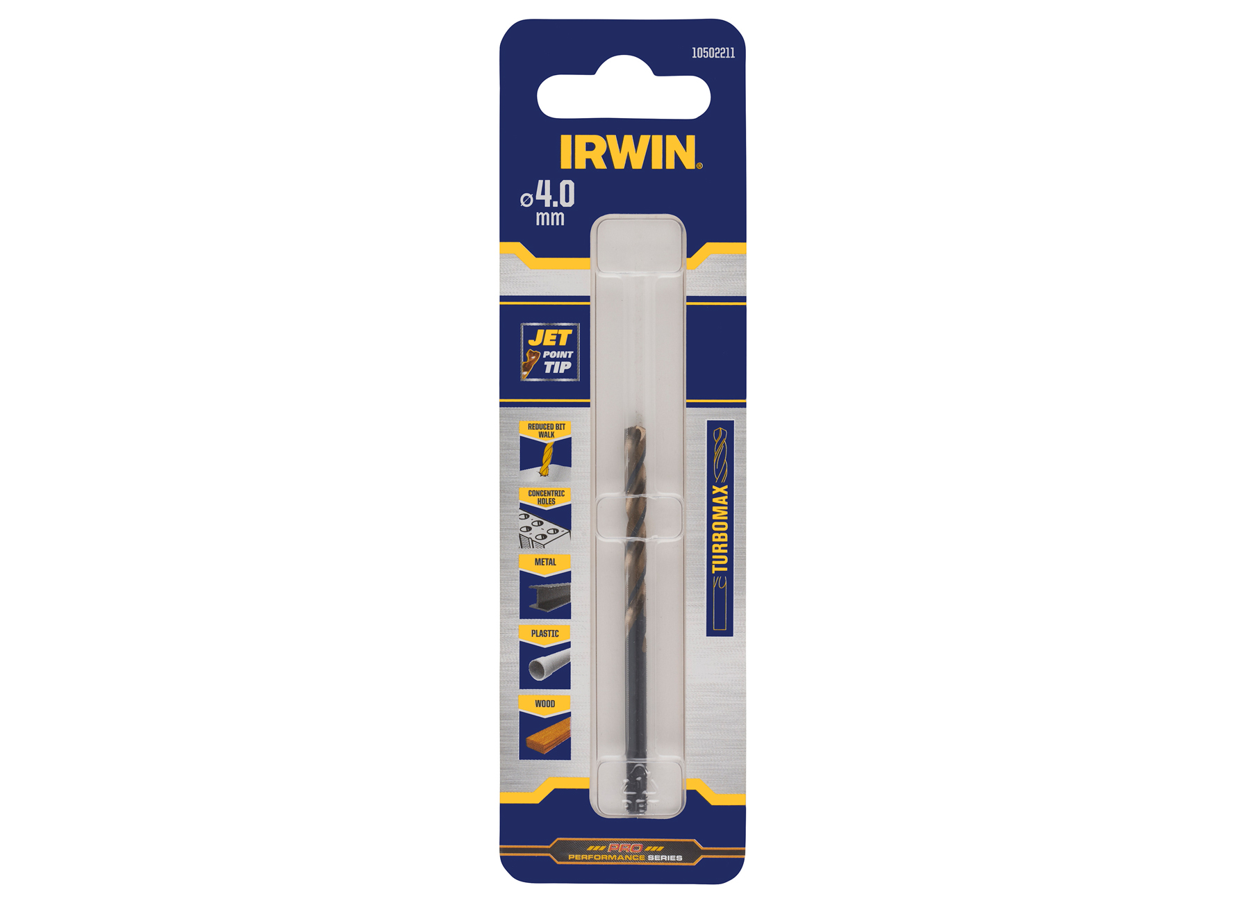 IRWIN HSS METAALBOOR TURBOMAX 4.0MM