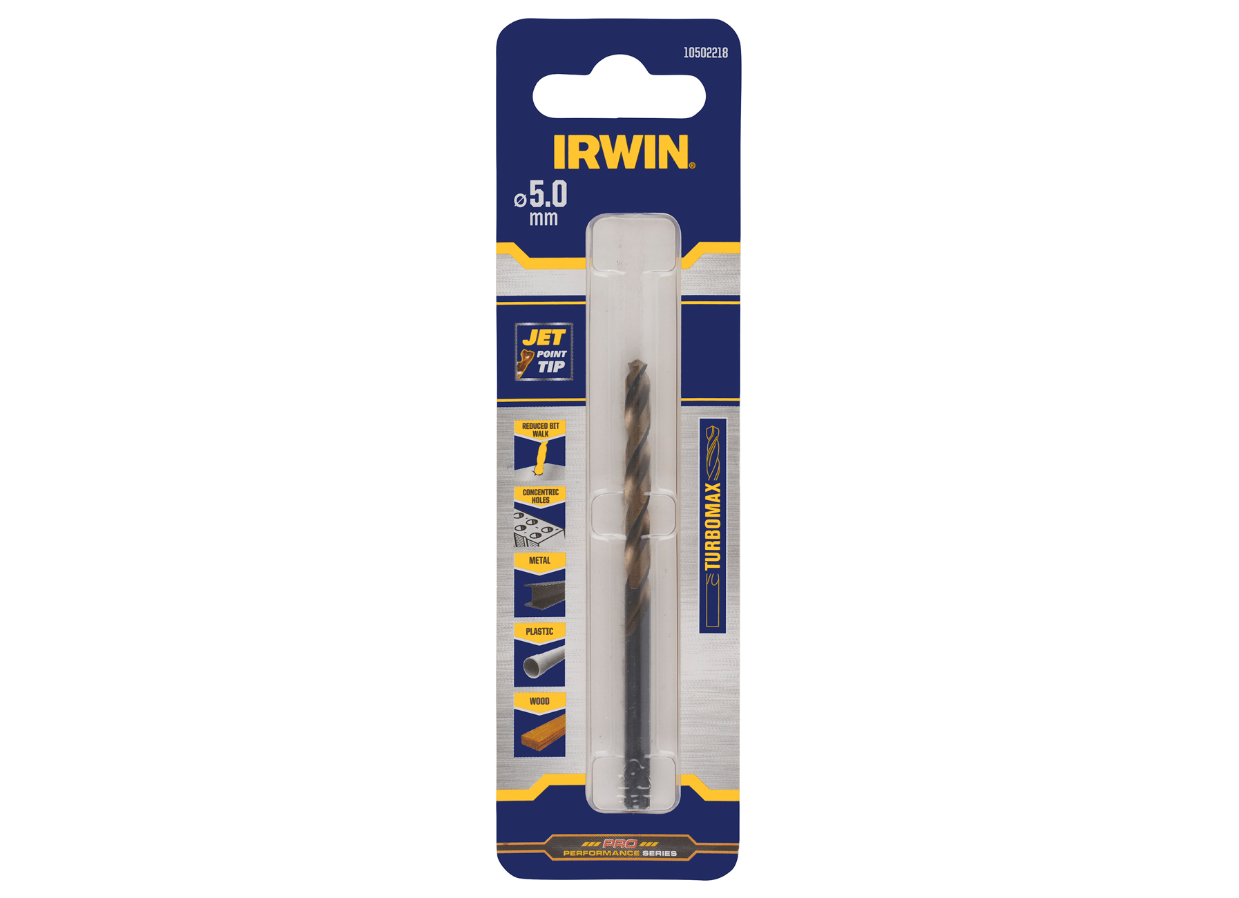 IRWIN HSS METAALBOOR TURBOMAX 5.0MM