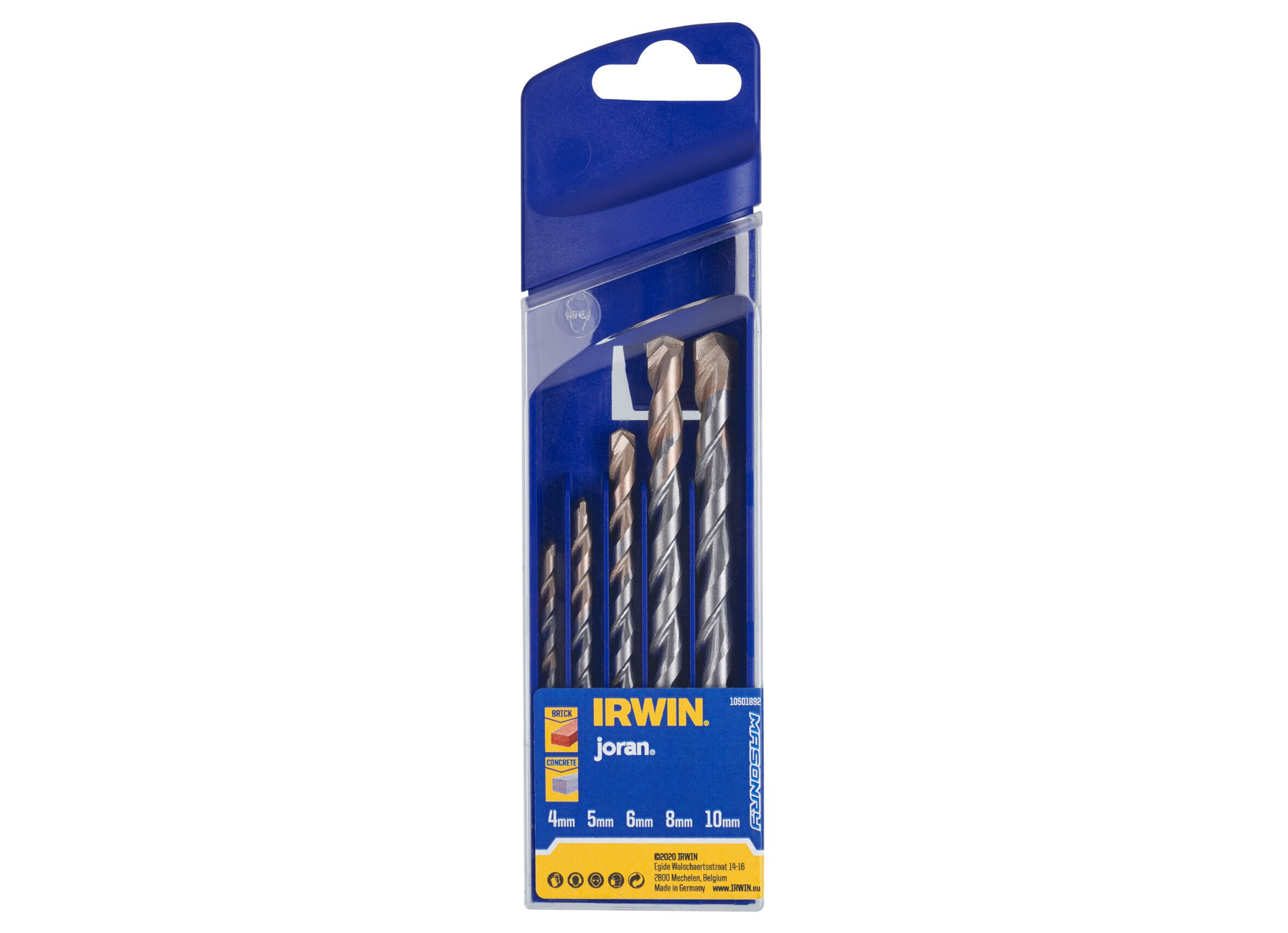 IRWIN FORET BETON MASONRY - COFFRETS PLASTIQUES 5PCS 4/5/6/8/10MM