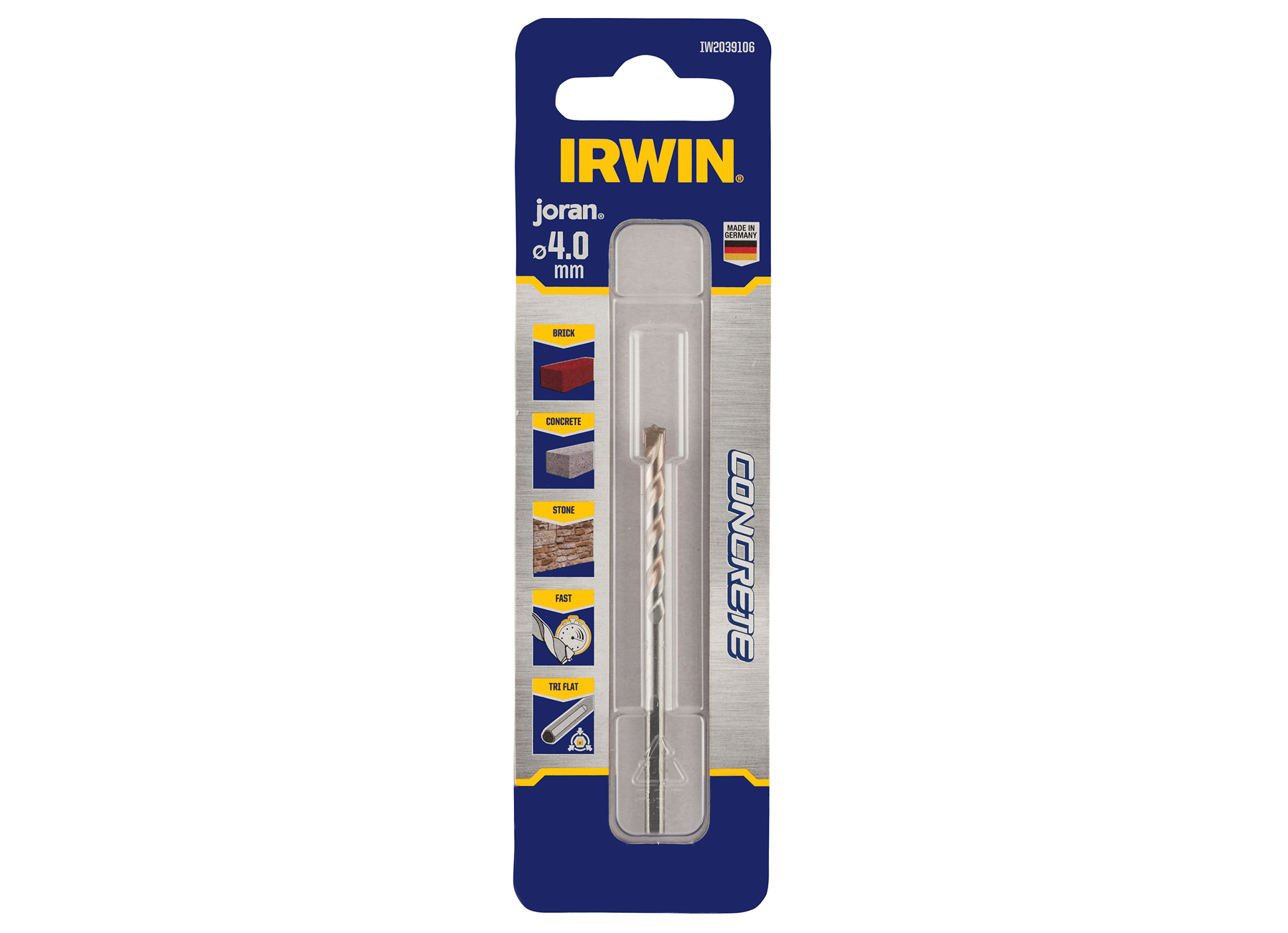 IRWIN BETONBOOR 4.0X80MM