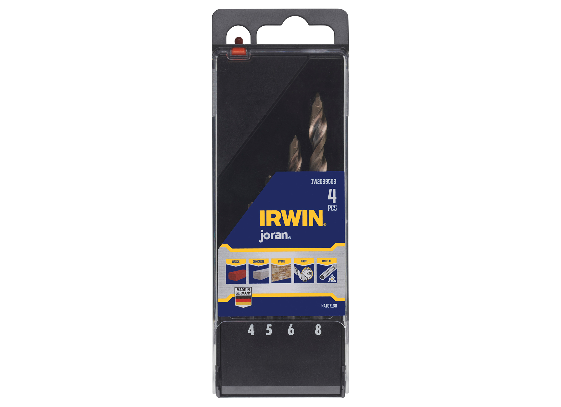 IRWIN SET FORETS A BETON 4PCS 4/5/6/8MM