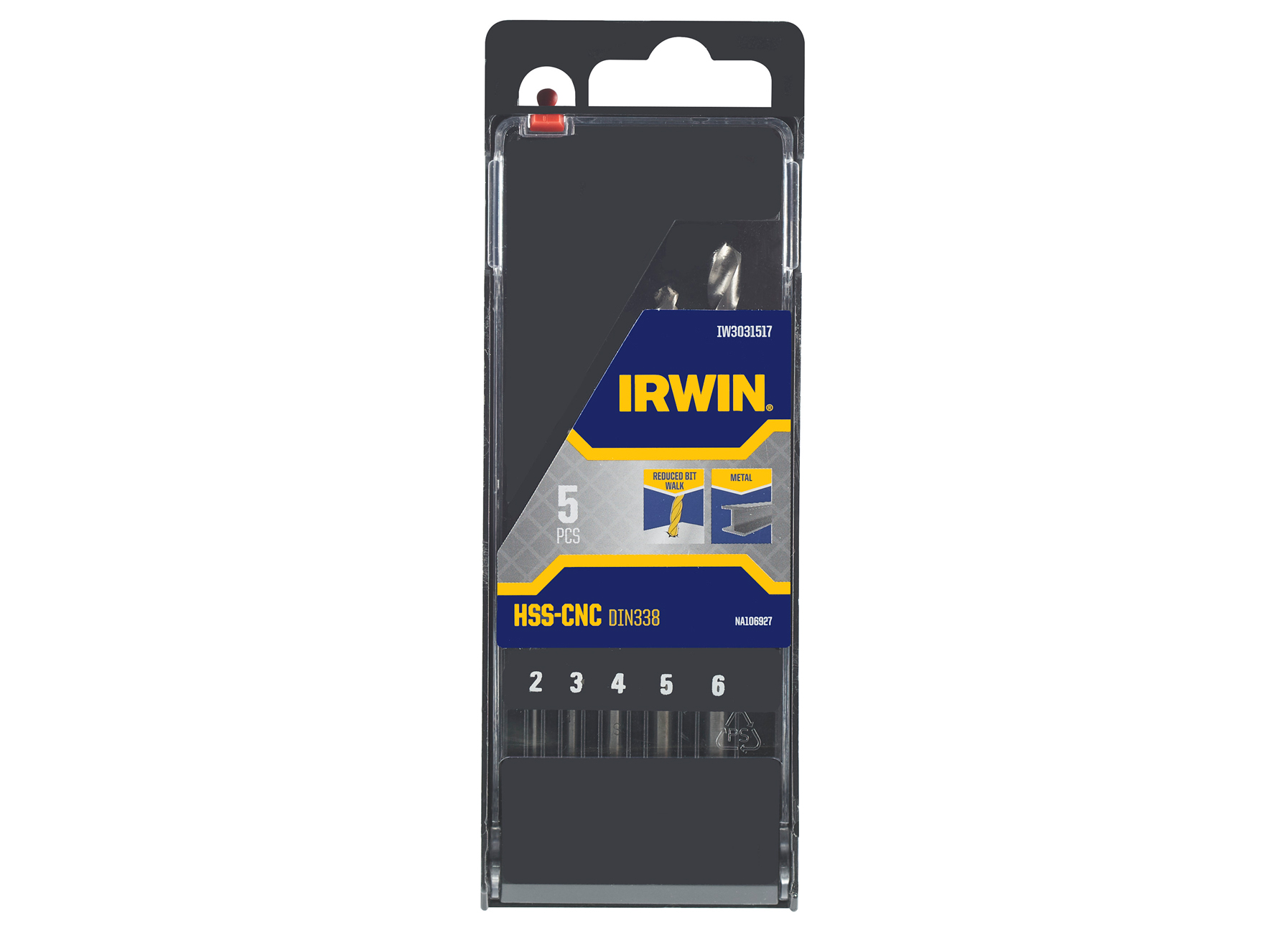 IRWIN HSS METAALBOREN SET 5STK 2/3/4/5/6MM